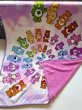 Care Bears (2023) Tie Dye Plush/Fleece/Sherpa Throw Blanket